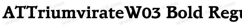 ATTriumvirateW03 Bold Regular字体转换